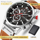 Relógio Curren Magnatta™ + Carteira Antifurto com Proteção RFID [Brinde]