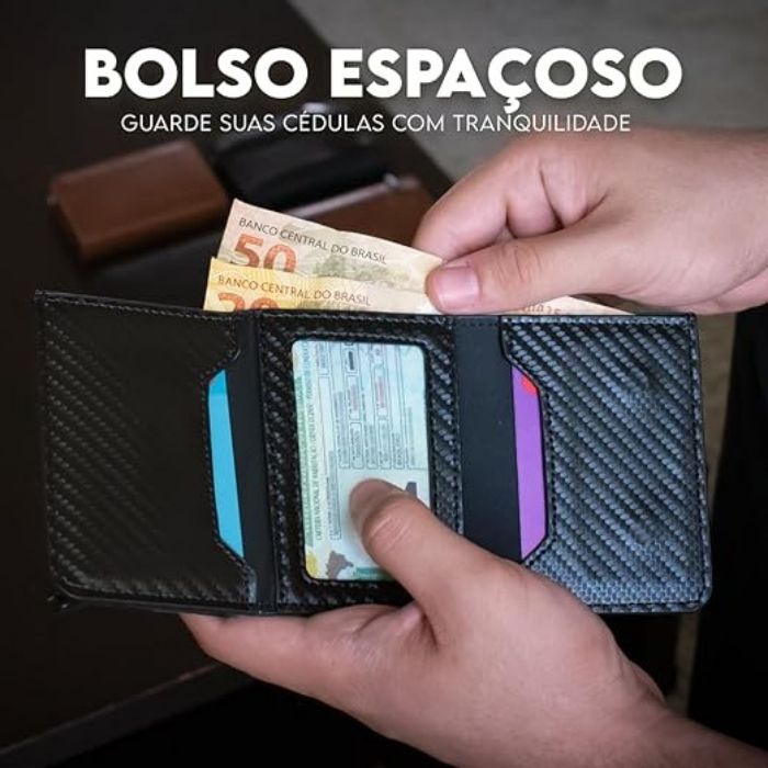 Relógio Curren Magnatta™ + Carteira Antifurto com Proteção RFID [Brinde]