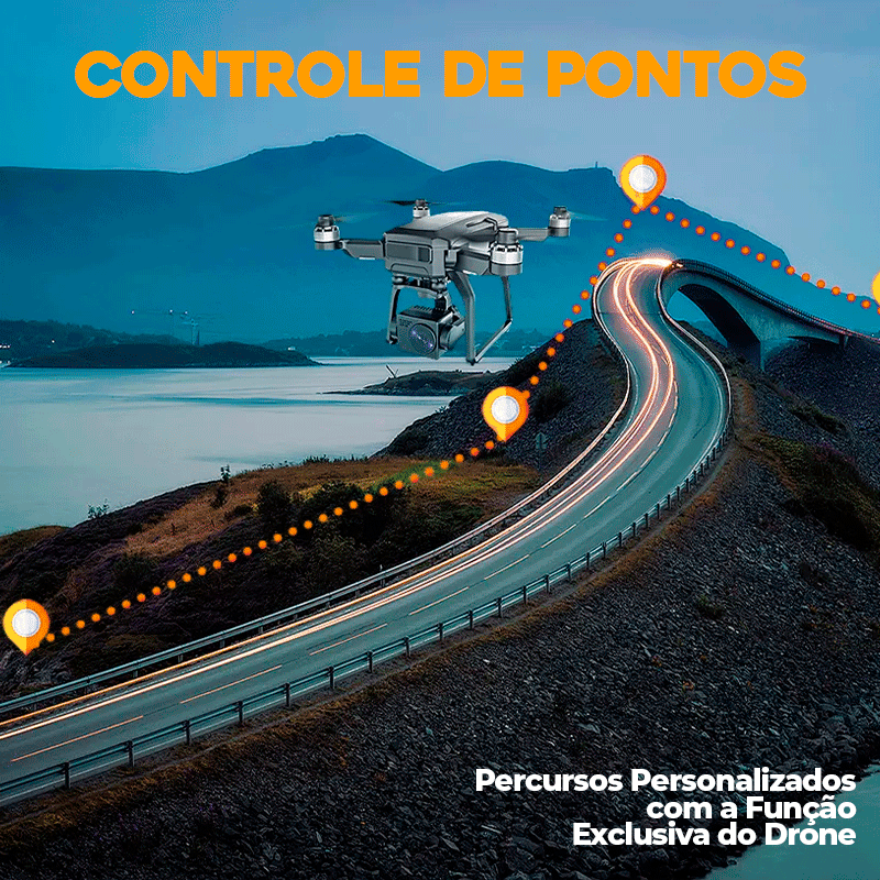 Drone Profissional com Suporte de Ate 5Kg Com Câmera 4K Wifi e Gps | SkyHauler
