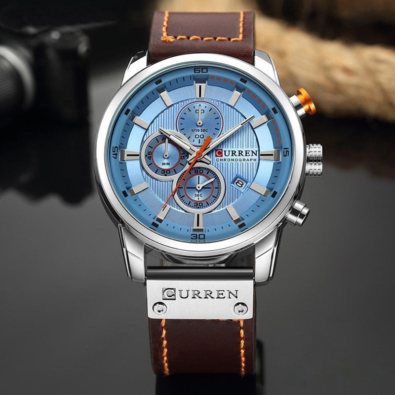 Relógio Curren Magnatta™ + Carteira Antifurto com Proteção RFID [Brinde]