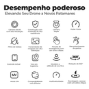 Drone Profissional com Câmera em 8K FullHD Gps Wifi e Desvio de Obstáculo | LaFerra