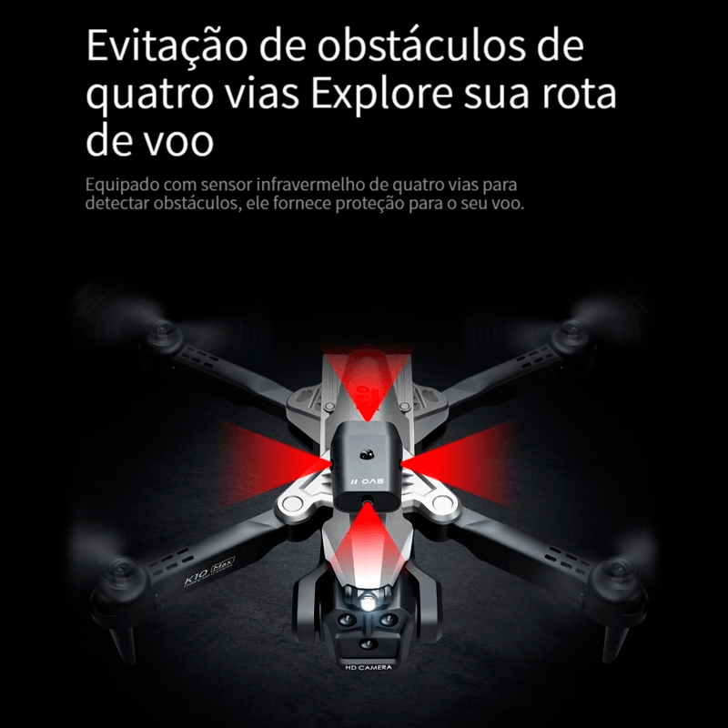 Drone Profissional com Câmera 8K Ultra HD com Gps Wifi e Desvio Automático | K10 Max